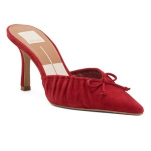 Dolce Vita Scarlet Red Suede Kairi Heels